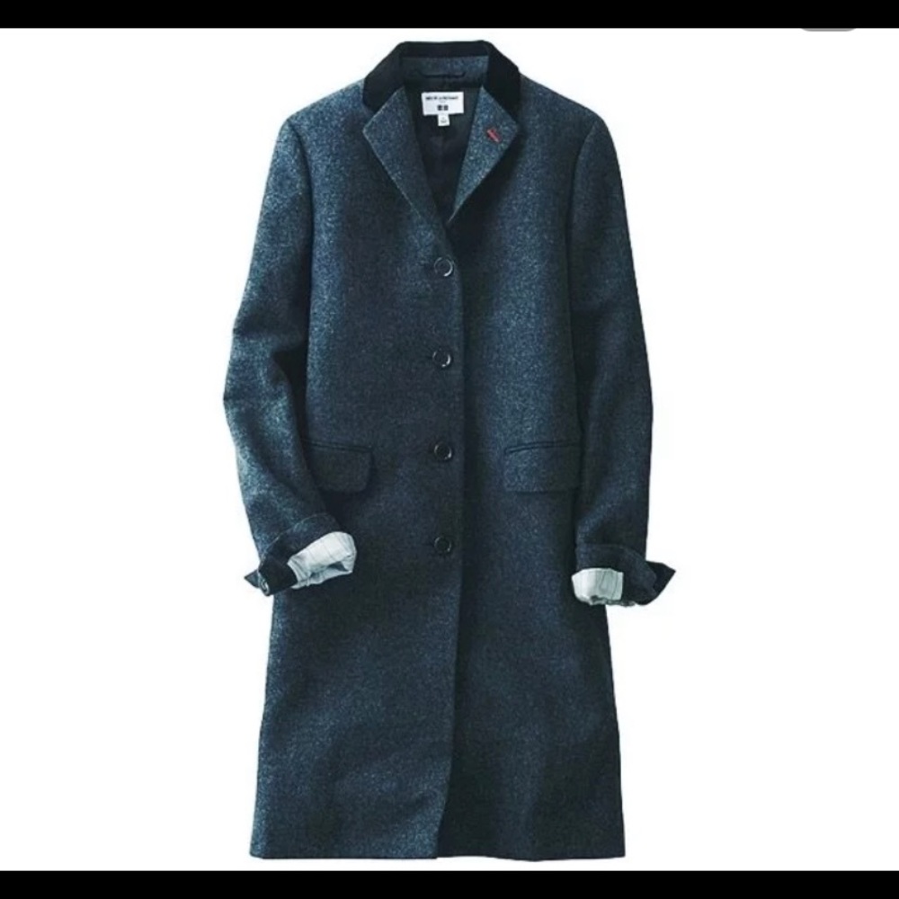 Stylish grey wool coat